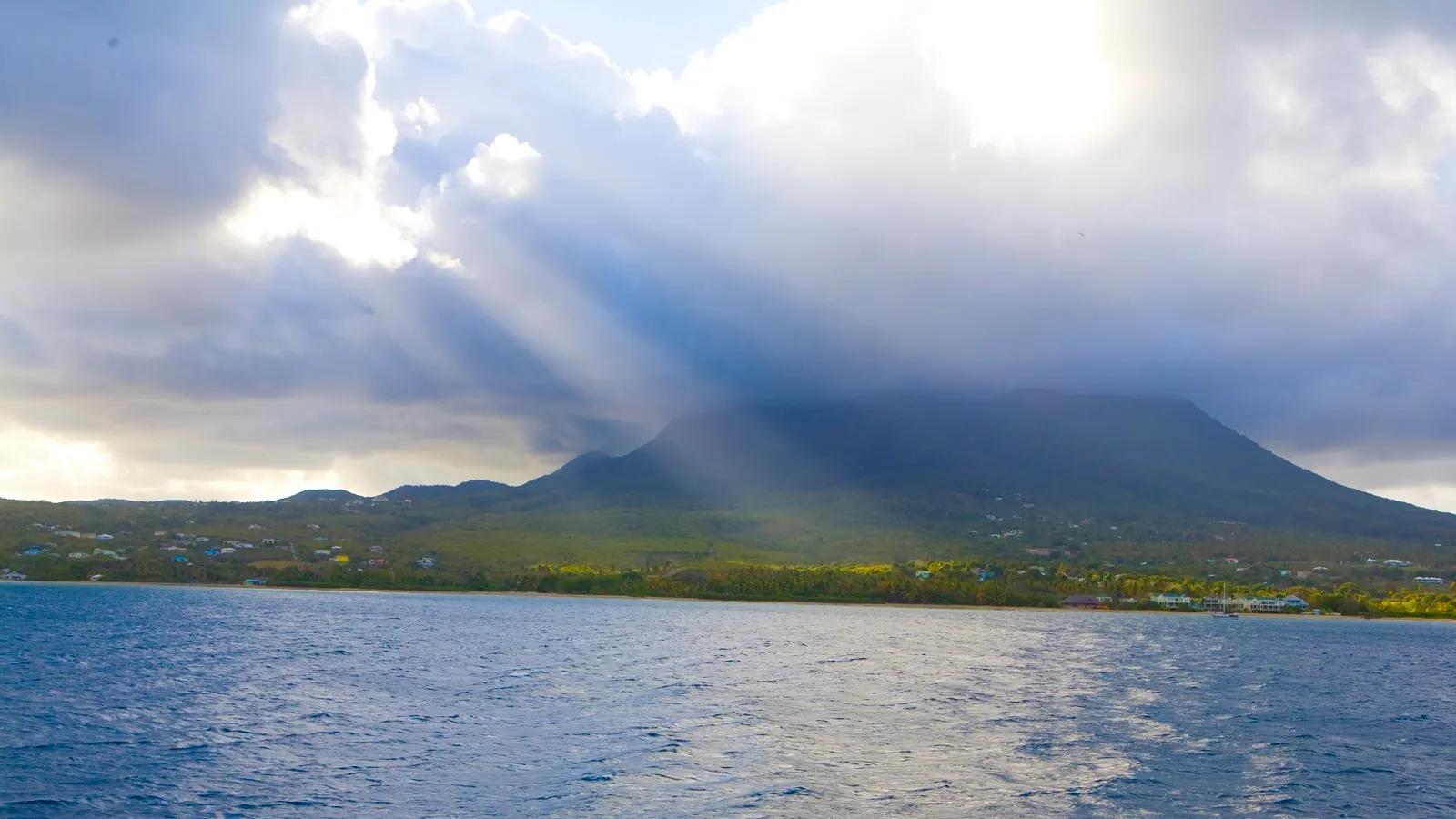 The west coast of Nevis